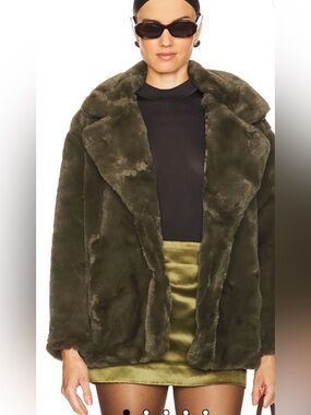 Blanknyc olive green Faux Fur Coat - Women Jackets & Coats